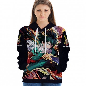 Anime wholesale Custom 3D Print My Hero Academia Hoodie Unisex Sublimation Sweatshirt Hoodies clothes