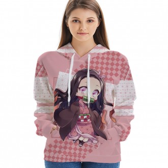 Anime wholesale Demon Slayer Boys And Girls Cartoon Print Hoodie Sweatshirt Long Sleeve Cosplay Clothes