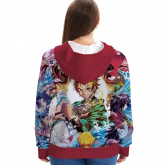 Anime wholesale demon Slayer Boys And Girls Hoodies Sweatshirts Sublimated Blank Hoodie Custom Logo Hoodie clothes