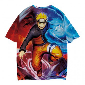 Anime wholesale  Custom printed T-shirt  clothes 3d printed pattern Naruto men's and women's short sleeve T-shirts