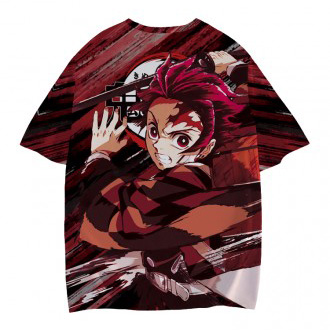 Anime wholesale Custom printed T-shirt  clothes 3d printed pattern  Demon Slayer men's and women's short sleeve T-shirts