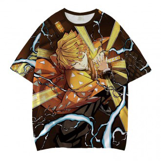Anime wholesale Custom printed T-shirt  clothes 3d printed pattern  Demon Slayer men's and women's short sleeve T-shirts