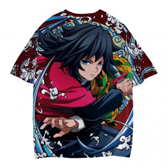 Anime wholesale Custom printed T-shirt  3d printed pattern  Demon Slayer men's and women's short sleeve T-shirts  clothe