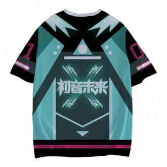 Customized heat transfer T-shirt anime clothing 3d printed pattern Hatsune Miku men's and women's short sleeve T-shirt