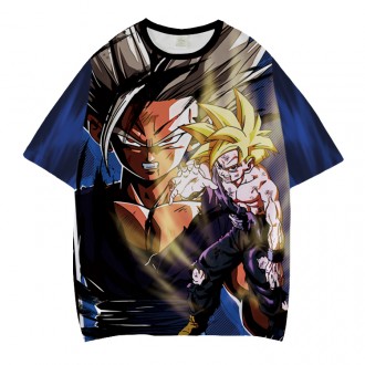 Anime wholesale Custom heat transfer T-shirt anime clothing 3d printing Seven Dragon Ball men's and women's short sleeve