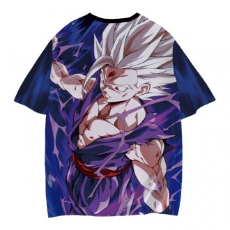 Anime wholesale Custom heat transfer T-shirt anime clothing 3d printing Seven Dragon Ball men's and women's short sleeve