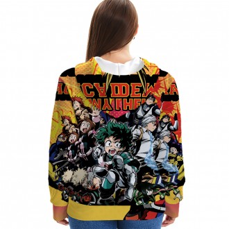 Anime My Hero Academia Boys And Girls Cartoon Print Hoodie Sweatshirt Long Sleeve Cosplay Clothes