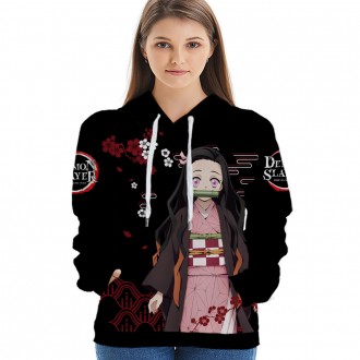 Anime wholesale Demon Slayer Boys And Girls Cartoon Print Hoodie Sweatshirt Long Sleeve Cosplay Clothes