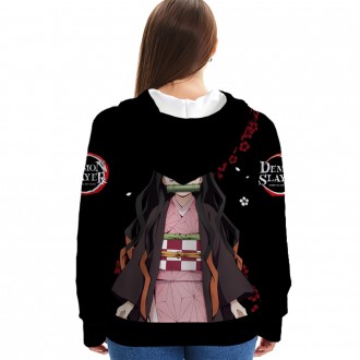 Anime wholesale Demon Slayer Boys And Girls Cartoon Print Hoodie Sweatshirt Long Sleeve Cosplay Clothes