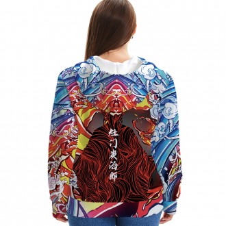 Anime wholesale  Demon Slayer Boys And Girls Cartoon Print Hoodie Sweatshirt Long Sleeve Cosplay Clothes