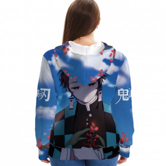 Anime wholesale Demon Slayer Boys And Girls Cartoon Print Hoodie Sweatshirt  Cosplay Clothes