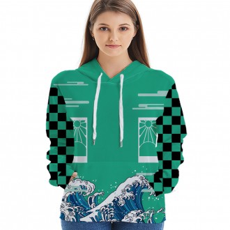 Anime wholesale Demon Slayer Boys And Girls Hoodies Sweatshirts Sublimated Blank Hoodie Custom Logo Hoodie clothes