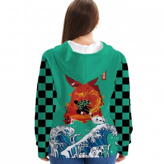 Anime wholesale Demon Slayer Boys And Girls Hoodies Sweatshirts Sublimated Blank Hoodie Custom Logo Hoodie clothes