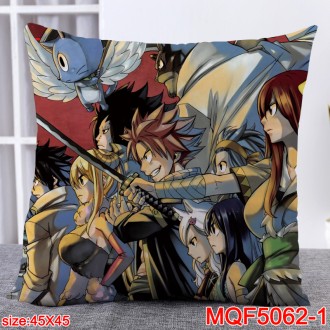 Anime Fairy Tail  Printed Decorative Cartoon Pillow Covers Custom Pillow Case Polyester