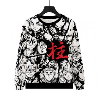 Anime wholesale Demon Slayer Boys And Girls Cartoon Print Hoodie Sweatshirt Long Sleeve Cosplay Clothes