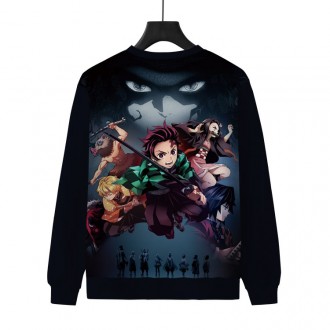 Anime wholesale Demon Slayer Boys And Girls Cartoon Print Hoodie Sweatshirt Long Sleeve Cosplay Clothes