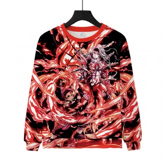 Anime wholesale Demon Slayer BSweatshirtoys And Girls D printing custom Hoodie  Long Sleeve  Clothes