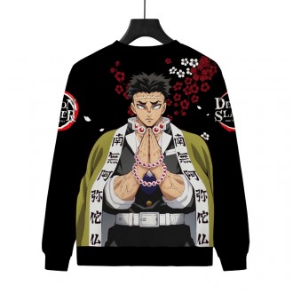 Anime wholesale Demon Slayer Boys And Girls Cartoon Print Hoodie Sweatshirt Long Sleeve Cosplay Clothes