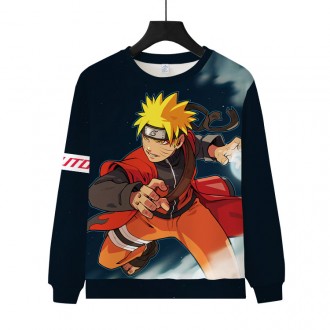 Anime wholesale naruto Boys And Girls Cartoon Print Hoodie Sweatshirt Long Sleeve Cosplay Clothes
