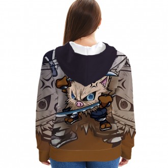 Anime wholesale Custom Demon Slayer 3D Printing Hoodie Unisex Sublimation Sweatshirt Hoodies clothes