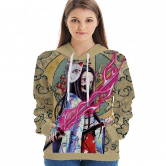 Anime wholesale Custom Demon Slayer 3D Printing Hoodie Unisex Sublimation Sweatshirt Hoodies clothes