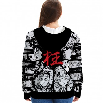 Anime wholesale Custom Demon Slayer 3D Printing Hoodie Unisex Sublimation Sweatshirt Hoodies clothes