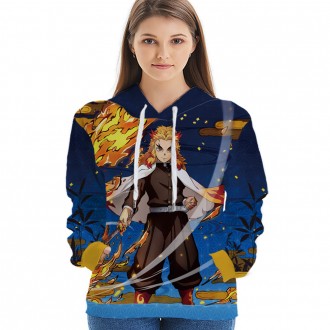 Anime wholesale Custom Demon Slayer 3D Printing Hoodie Unisex Sublimation Sweatshirt Hoodies clothes