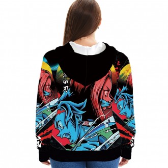 Anime wholesale Custom Demon Slayer 3D Printing Hoodie Unisex Sublimation Sweatshirt Hoodies clothes