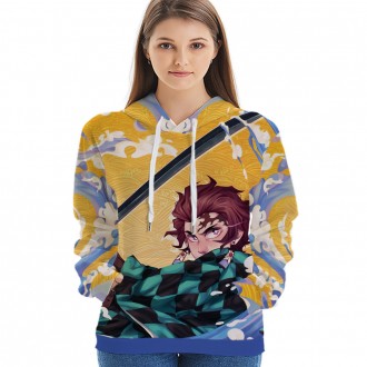 Anime wholesale Custom Demon Slayer 3D Printing Hoodie Unisex Sublimation Sweatshirt Hoodies clothes
