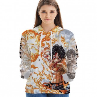 Anime wholesale Custom One Piece 3D Printing Hoodie Unisex Sublimation Sweatshirt Hoodies clothes