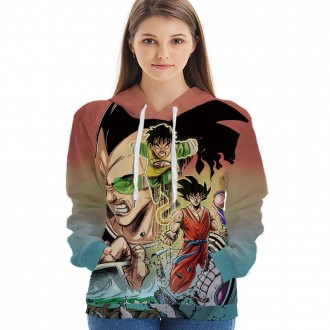 Anime wholesale Custom Dragon Ball 3D Printing Hoodie Unisex Sublimation Sweatshirt Hoodies clothes