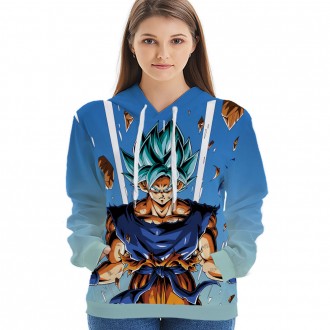 Anime wholesale Custom Dragon Ball 3D Printing Hoodie Unisex Sublimation Sweatshirt Hoodies clothes