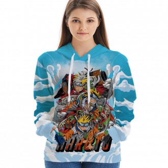 Anime wholesale Custom Naruto  3D Printing Hoodie Unisex Sublimation Sweatshirt Hoodies clothes