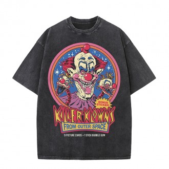Anime Wholesale Oversized custom vintage american street hiphop retro splash ink printing wash water to make old short-s