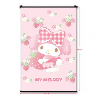Wholesale Melody Cute Anime Fabric WallScroll for Decoration Poster HDWallpaper Welcome Custom Design 60x90cm