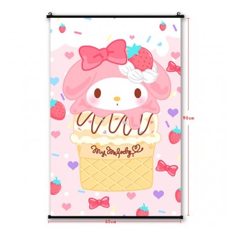 Wholesale Melody Cute Anime Fabric WallScroll for Decoration Poster HDWallpaper Welcome Custom Design 60x90cm