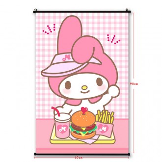 Wholesale Melody Cute Anime Fabric WallScroll for Decoration Poster HDWallpaper Welcome Custom Design 60x90cm