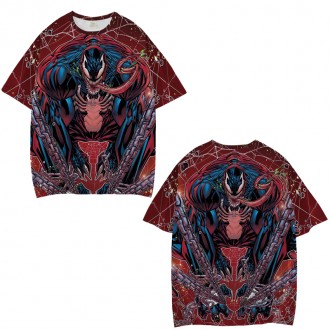 Anime Wholesale  Spider man Short Sleeve Polyester Sports T-shirt All Over Printing 3d Digital Printed Summer Fashion T-