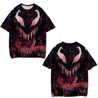 Anime Wholesale Spider man Short Sleeve Polyester Sports T-shirt All Over Printing 3d Digital Printed T-shirt  Tees