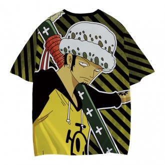 Anime Wholesale One Piece Short Sleeve Polyester Sports T-shirt All Over Printing 3d Digital Printed T-shirt  Tees