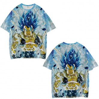 Anime Wholesale DRAGON BALL Short Sleeve Polyester Sports T-shirt All Over Printing 3d Digital Printed T-shirt Tees