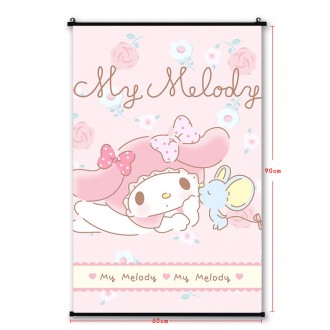 Wholesale Melody Cute Anime Fabric WallScroll for Decoration Poster HDWallpaper Welcome Custom Design 60x90cm