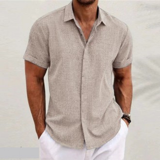 Men's Shirt Button Down Shirt Short Sleeve Casual Shirt for Men Summer Business Casual Dress Shirt