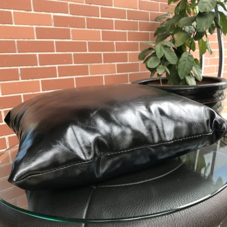 Black Faux Leather Skin Soft Pu pillow Cushion Cover/pillow Pu pillowcase Casecustom
