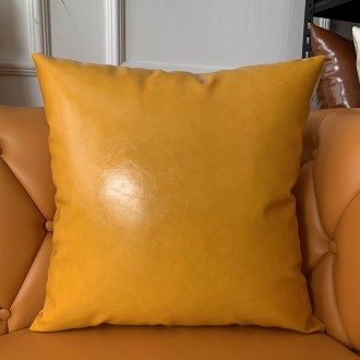 Black Faux Leather Skin Soft Pu pillow Cushion Cover/pillow Pu pillowcase Casecustom